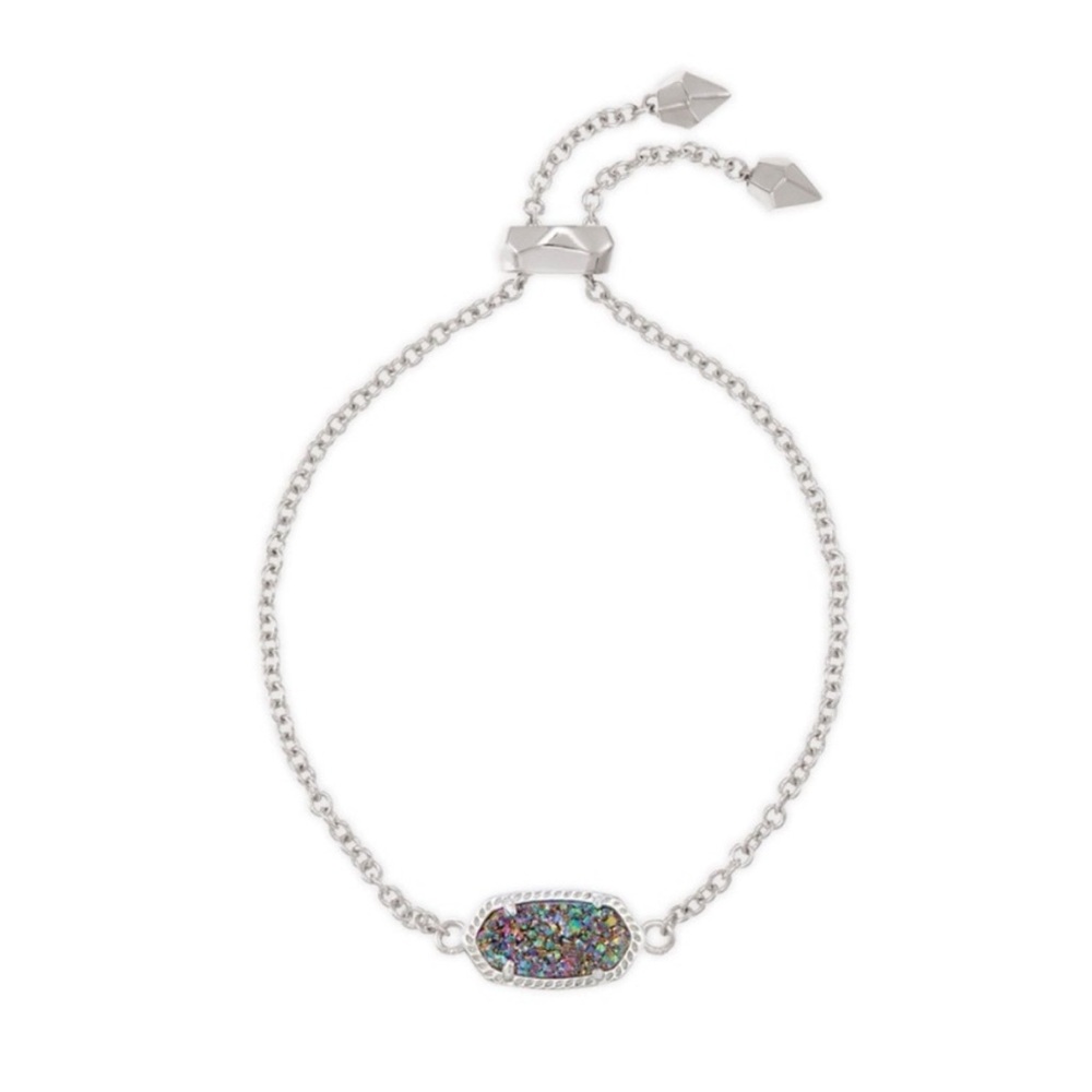 Kendra Scott Elaine Druzy Silver Adjustable Bracelet